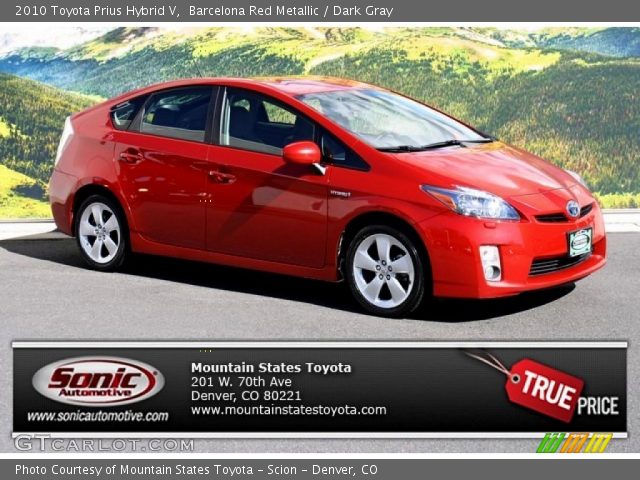 2010 Toyota Prius Hybrid V in Barcelona Red Metallic