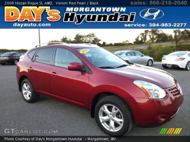 2008 Nissan Rogue SL AWD in Venom Red Pearl