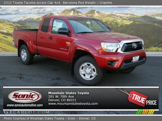 2013 Toyota Tacoma Access Cab 4x4 in Barcelona Red Metallic