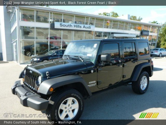 2012 Jeep Wrangler Unlimited Sport 4x4 in Black Forest Green Pearl