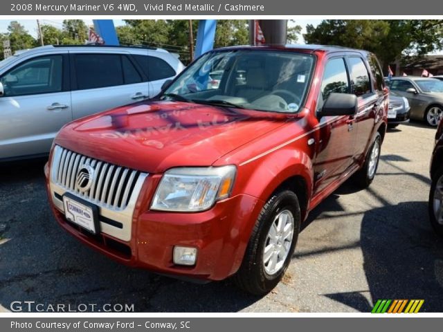 2008 Mercury Mariner V6 4WD in Vivid Red Metallic