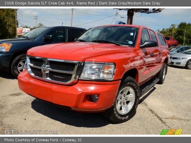 2008 Dodge Dakota SLT Crew Cab 4x4 in Flame Red