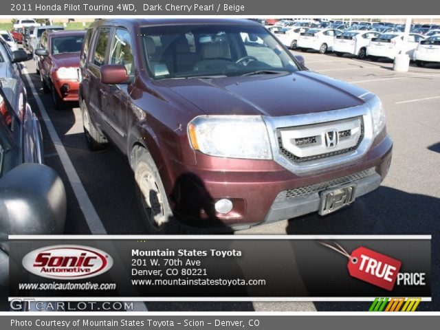 2011 Honda Pilot Touring 4WD in Dark Cherry Pearl