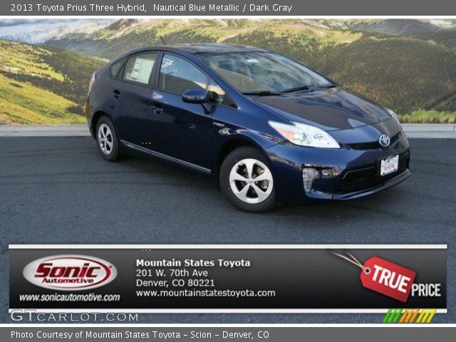 2013 Toyota Prius Three Hybrid in Nautical Blue Metallic