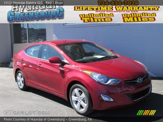 2013 Hyundai Elantra GLS in Red