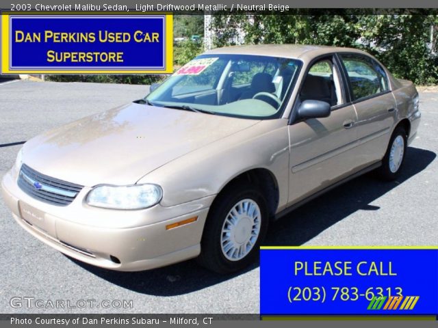 2003 Chevrolet Malibu Sedan in Light Driftwood Metallic