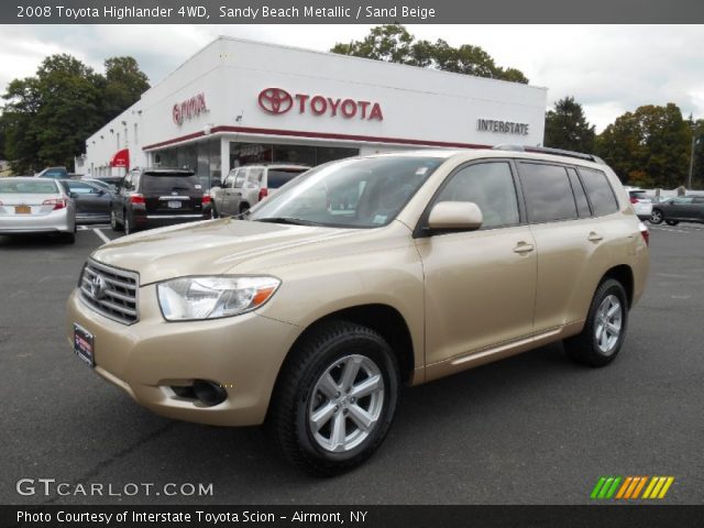 2008 Toyota Highlander 4WD in Sandy Beach Metallic