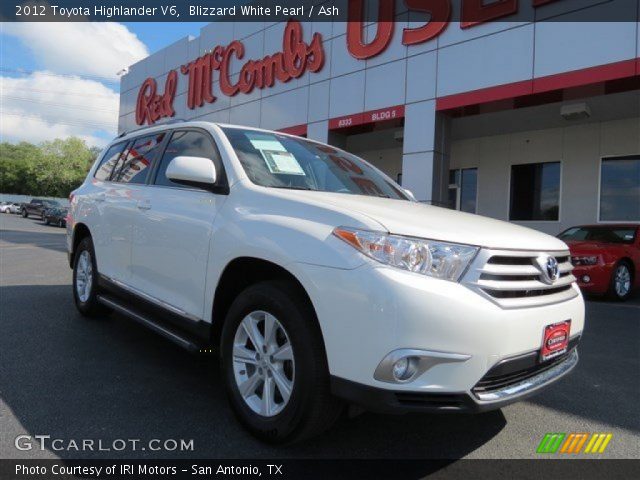 2012 Toyota Highlander V6 in Blizzard White Pearl