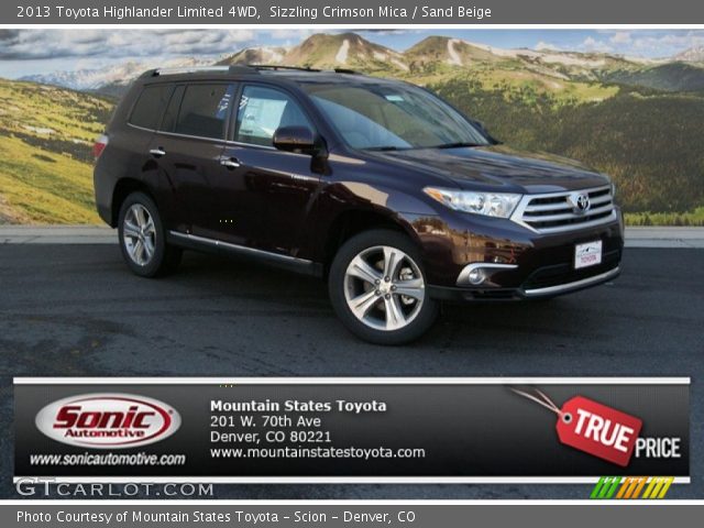 2013 Toyota Highlander Limited 4WD in Sizzling Crimson Mica