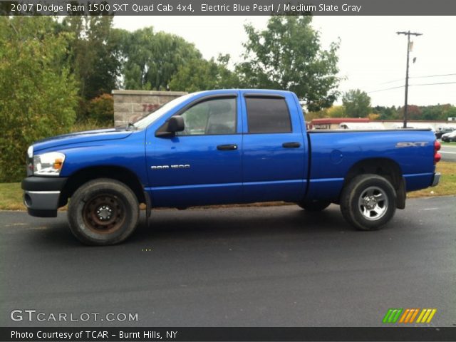 2007 Dodge Ram 1500 SXT Quad Cab 4x4 in Electric Blue Pearl
