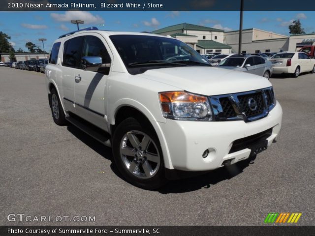 2010 Nissan Armada Platinum in Blizzard White