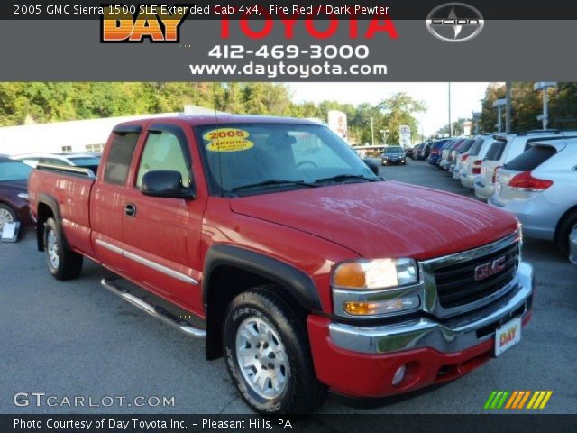 2005 GMC Sierra 1500 SLE Extended Cab 4x4 in Fire Red