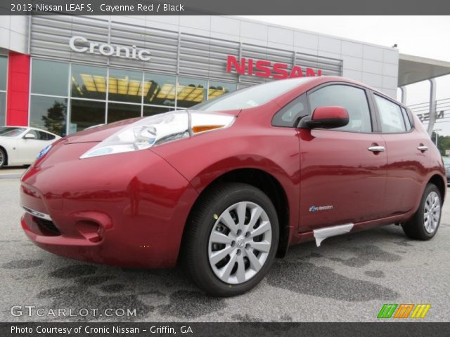 2013 Nissan LEAF S in Cayenne Red