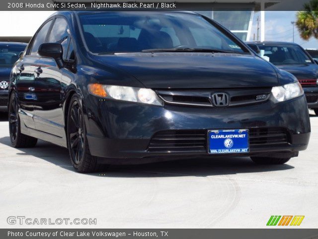 2008 Honda Civic Si Sedan in Nighthawk Black Pearl