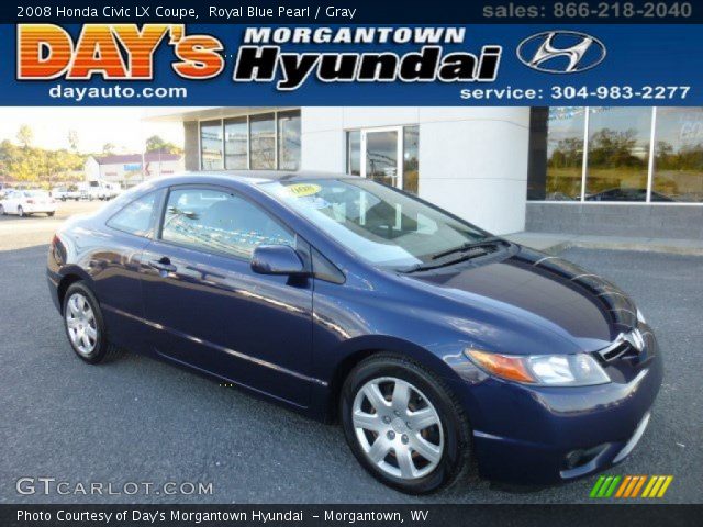 2008 Honda Civic LX Coupe in Royal Blue Pearl