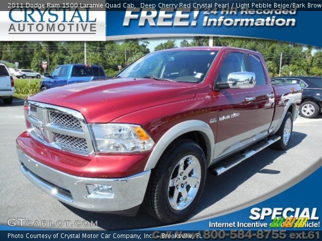 2011 Dodge Ram 1500 Laramie Quad Cab in Deep Cherry Red Crystal Pearl