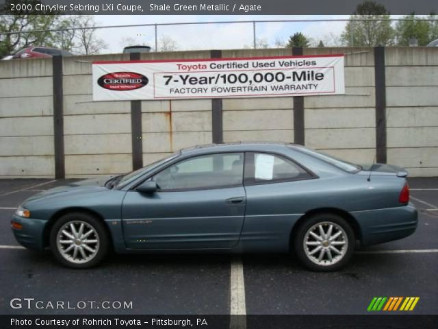 2000 Chrysler Sebring LXi Coupe in Shale Green Metallic
