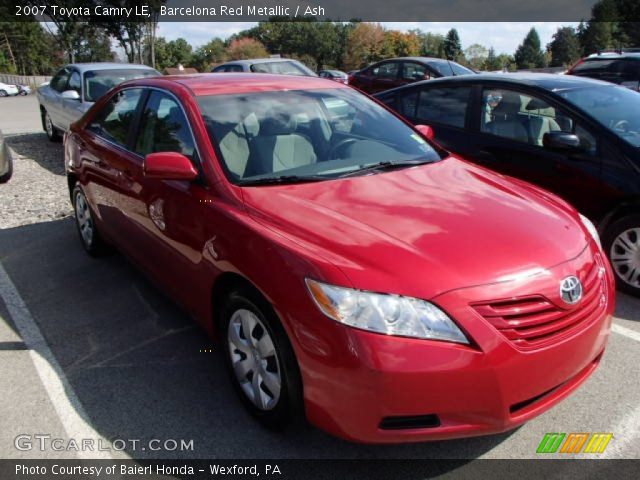 2007 Toyota Camry LE in Barcelona Red Metallic