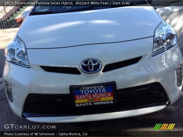 2013 Toyota Prius Persona Series Hybrid in Blizzard White Pearl