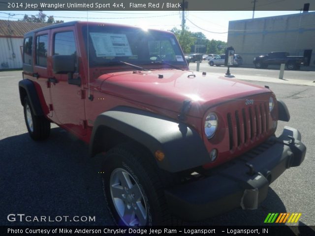 2014 Jeep Wrangler Unlimited Sport 4x4 in Flame Red