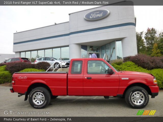 2010 Ford Ranger XLT SuperCab 4x4 in Torch Red