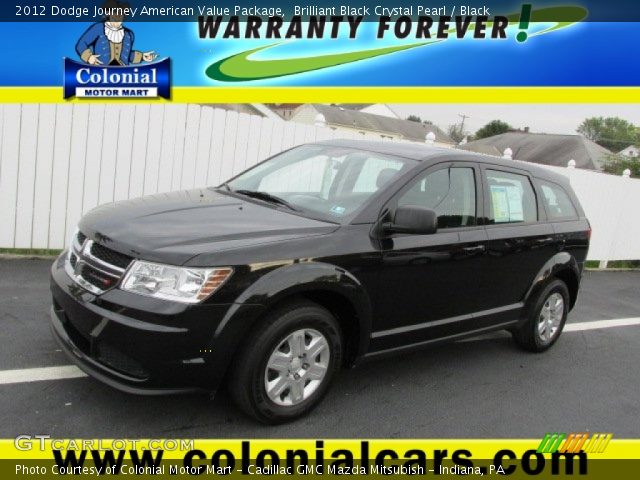 2012 Dodge Journey American Value Package in Brilliant Black Crystal Pearl