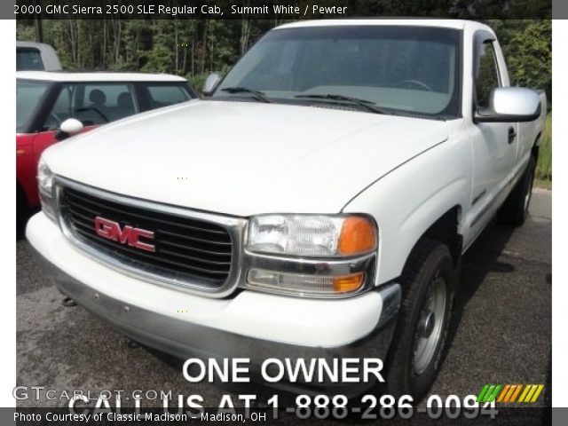 2000 GMC Sierra 2500 SLE Regular Cab in Summit White