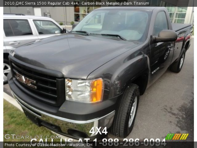 2010 GMC Sierra 1500 Regular Cab 4x4 in Carbon Black Metallic