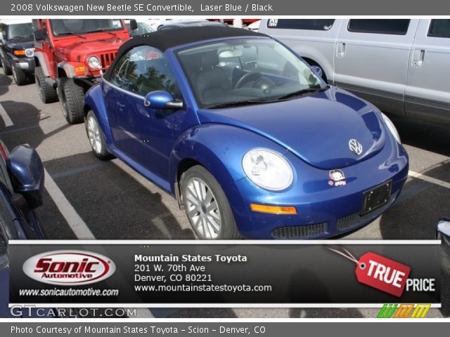2008 Volkswagen New Beetle SE Convertible in Laser Blue
