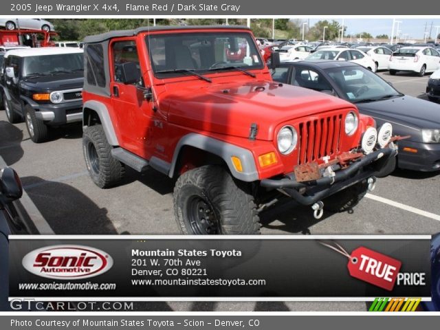 2005 Jeep Wrangler X 4x4 in Flame Red