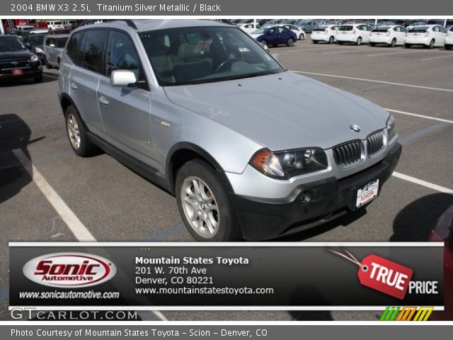 2004 BMW X3 2.5i in Titanium Silver Metallic