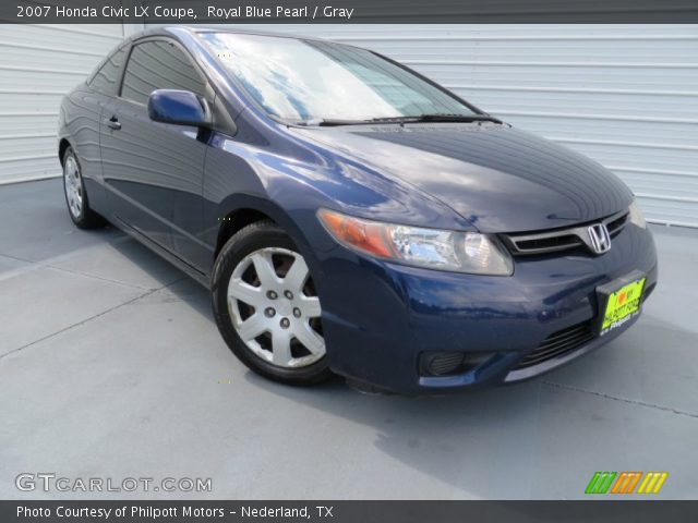2007 Honda Civic LX Coupe in Royal Blue Pearl
