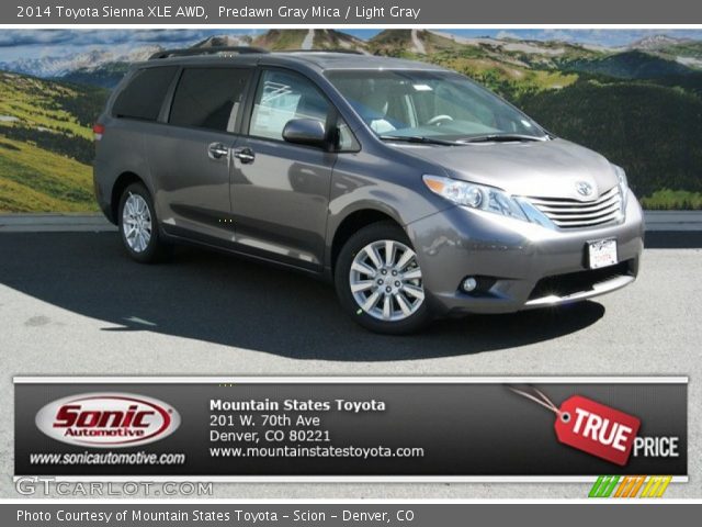 2014 Toyota Sienna XLE AWD in Predawn Gray Mica