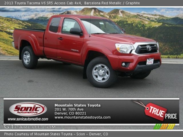 2013 Toyota Tacoma V6 SR5 Access Cab 4x4 in Barcelona Red Metallic