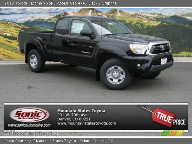 2013 Toyota Tacoma V6 SR5 Access Cab 4x4 in Black