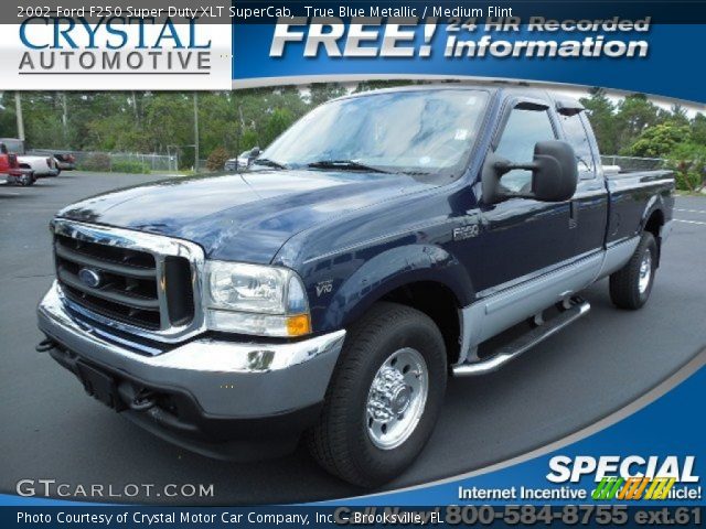 2002 Ford F250 Super Duty XLT SuperCab in True Blue Metallic