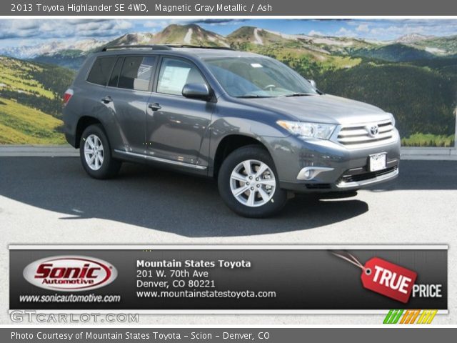 2013 Toyota Highlander SE 4WD in Magnetic Gray Metallic