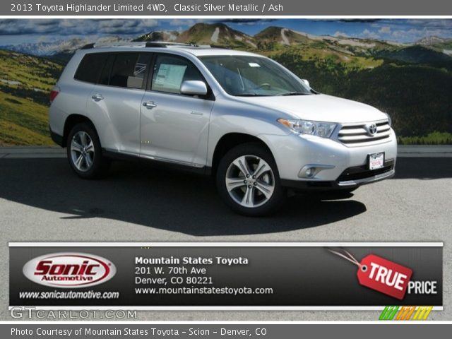 2013 Toyota Highlander Limited 4WD in Classic Silver Metallic