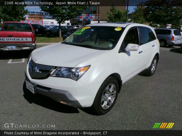 2008 Acura MDX Technology in Aspen White Pearl