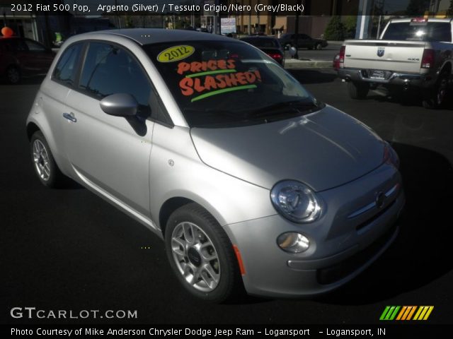 2012 Fiat 500 Pop in Argento (Silver)