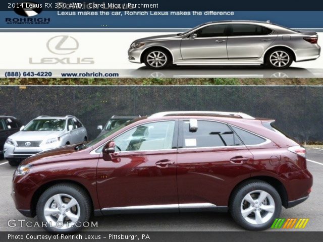 2014 Lexus RX 350 AWD in Claret Mica