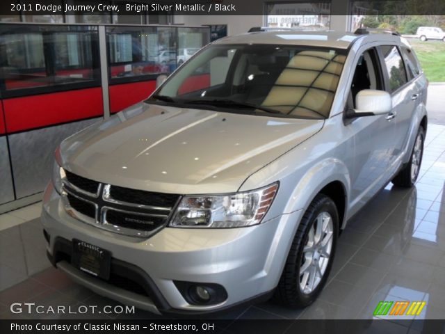 Bright Silver Metallic 2011 Dodge Journey Crew Black