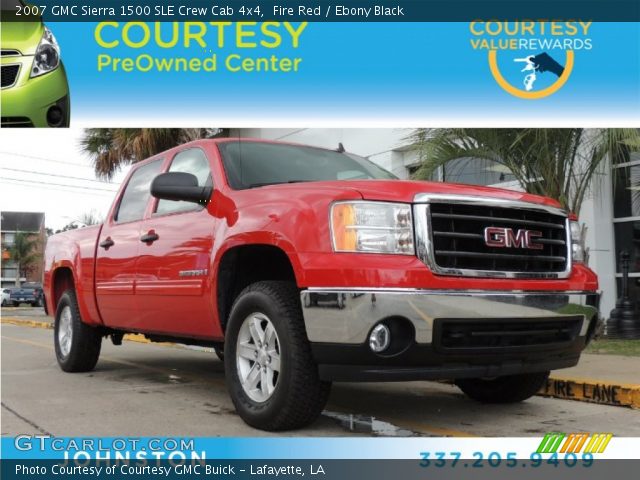 2007 GMC Sierra 1500 SLE Crew Cab 4x4 in Fire Red
