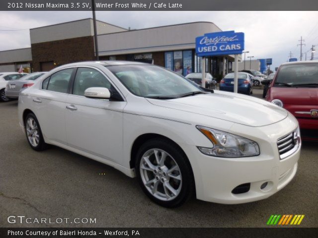 2012 Nissan Maxima 3.5 SV in Winter Frost White