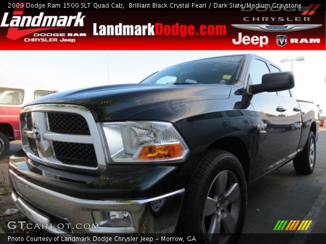 2009 Dodge Ram 1500 SLT Quad Cab in Brilliant Black Crystal Pearl