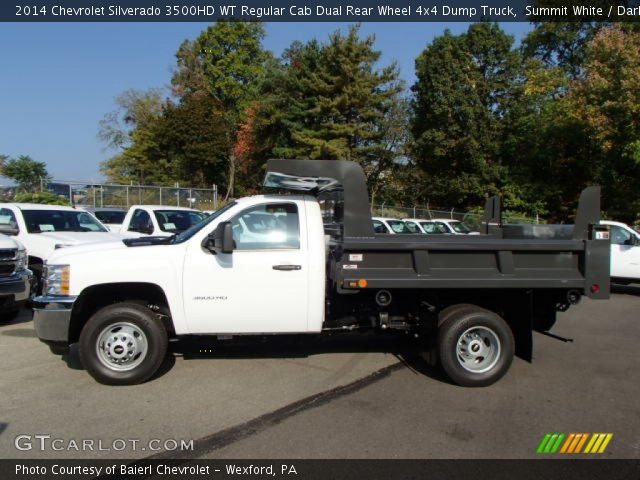 2014 Chevrolet Silverado 3500HD WT Regular Cab Dual Rear Wheel 4x4 Dump Truck in Summit White