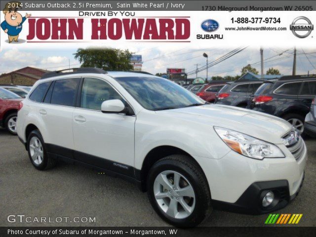 2014 Subaru Outback 2.5i Premium in Satin White Pearl