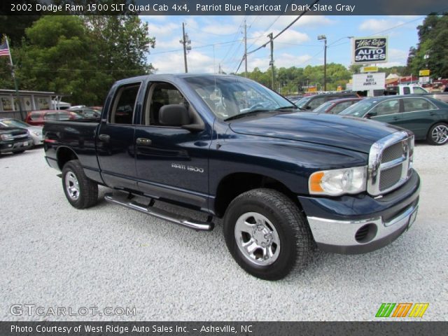 2002 Dodge Ram 1500 SLT Quad Cab 4x4 in Patriot Blue Pearlcoat
