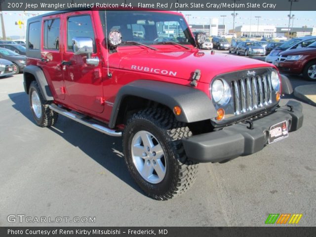 2007 Jeep Wrangler Unlimited Rubicon 4x4 in Flame Red