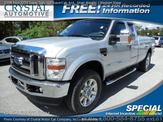 2008 Ford F250 Super Duty XLT SuperCab 4x4 in Silver Metallic